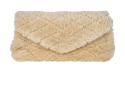 Sade Envelope Clutch, Shearling, Beige, MII, DB, 3*